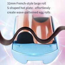 1 Escova Alisadora Dobrável em V de Uso Duplo para Alisar e Enrolar o Cabelo, Ferramenta de Escova Alisadora de Alta Potência e Baixo Ruído para Cachos Soltos e Sedosos, Salão