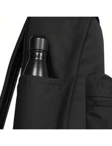 Mochila minimalista de estilo universitario americano: mochila escolar de gran capacidad para estudiantes, mochila de viaje y ocio con diseño de compartimento multifuncional, material ligero e impermeable, correas de hombro ergonómicas, estilo moderno y preppy (negro/rojo/blanco)