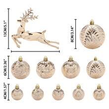40pcs Assorted Size & Color Shatterproof Champagne Christmas Balls, Christmas Ornaments, Christmas Tree Hanging Decorations, Christmas Gifts Home Decor Christmas Decorations Room Decor Winter Christmas Decorations Home Christmas Gifts Christmas Decor - Champagne - View 3