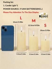 1 Peça Luz de Vela LED sem Chama com Formato de Copo e Baterias, Luz de Vela Eletrônica para Decoração Doméstica, Ideal para Decoração de Casamento, Decoração de Mesa de Jantar, Aniversário, Festa, Decoração do Dia dos Namorados, Vela Acendedora, Vela Elétrica, Jantar à Luz de Vela, Velas para Desejos, Decoração de Natal com Luz de Vela