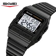 SKMEI 2475 Square Multifunction Men's Watch Dual Movement TPU Strap Sport Outdoor Cool Style Male Electronic Quartz Wristwatch - one-size - View 15