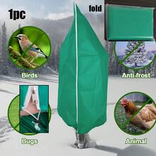 غطاء حماية نبات الشجرة الأخضر قطعة واحدة، بتصميم بسيط وعملي، مصنوع من قماش مقاوم للماء مع سحاب وخيط سحب، مريح وعملي، تصميم غطاء ملفوف حول الشجرة، منفذ للهواء ويحتفظ بالرطوبة ومقاوم للتجمد، يبقي الأشجار دافئة ومحمية، مناسب لزراعة الحدائق في الخارج في فصل الشتاء