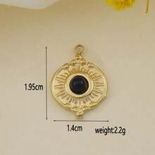 1pc Fashionable Minimalist Natural Stone Devil's Eye Tassel Pendant, DIY Jewelry Accessory For Necklaces, Earrings, And Other Jewelry
