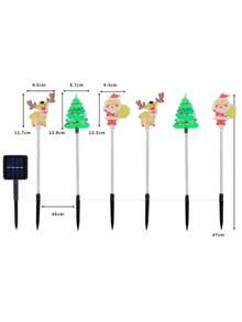 6pcs Solar Powered Christmas Garden Stake Lights - Solar Santa Claus, Snowman And Christmas Tree Design, 8 Lighting Modes, Indoor And Outdoor Garden Path Lights, Suitable For Christmas Walkway, Patio, Lawn, Path, Garden, Yard, Holiday Winter Decor, With Auto On/Off Light Sensor, Creative Decoration For Lawn And Yard, Perfect For Christmas!Christmas Decoration XMAS Decor Christmas Tree Gift Decor Thanksgiving Wedding Home Decor Home Decor Fall Decor Autumn Decor Birthday Decorations For Gifts Party Supplies Indoor Outdoor Garden Holiday Festival Decor Halloween Decor Wall Decor Halloween Ornaments