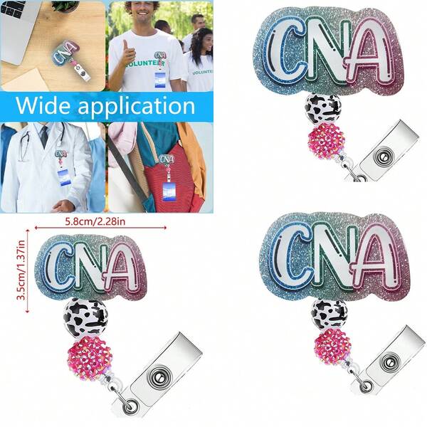 1 Medical Assistant Nurse Extendable Badge Scroll, Extendable Nursing Badge Holder Nursing ID Clip, Suitable For Name Badge Holders Of Nurses, Students, Doctors, And Office Staff