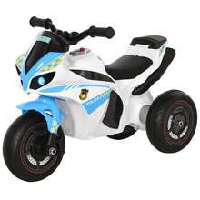 HOMCOM Kids Ride-On Bike 3-Wheel Vehicle W/ Music Lights  Seat Handlebars Toddler NO POWER Child Learning Fun Development 18-36 Months Blue - Blue - View 2