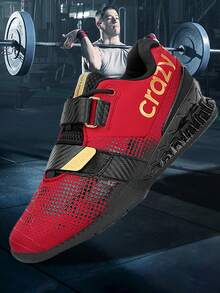 女士专业健身训练鞋；酷炫双眼举重鞋；Cross-Fit运动鞋；Burpee引体向上阻力鞋 - 紅色 - 查看 2