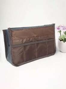 New Multi Functional Double Layer Zipper Bag With Convenient Travel And Large Capacity Divided Storage Bag, Handheld Lightweight And Large Capacity Makeup Bag, Double Zipper Thickened Toilet Bag, Multi Functional Data Cable Storage Bag, Sorting And Divided Storage Bag