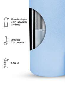Fresh Thermal Bottle With Personalized Stars Handle With Name - Cyan - View 3
