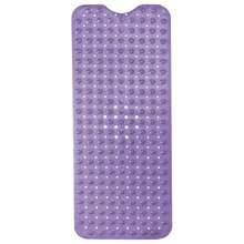 1pc Bath Mat - Lux Decor Non-Slip Durable PVC Tub Mat With Suction Cups And Drainage Holes - 40x16 Inches- For Shower And Bathtub Comfort, Roll-Up Storage, Home Decor, Back To School, Graduation Gifts-, Spring Cleaning Upgrade, Valentine's Day Spa Feel, Safety First, Quick Dry Surface, Mold Resistant, Easy Clean, Comfortable Standing, Shower Essential, Bathtub Safety, Bathroom Upgrade, Daily Use Mat, Home Basic, Family Use, Everyday Living - 紫色 - 查看 11