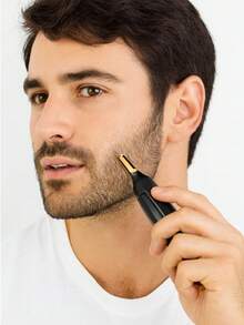Rasuradora  Eléctrica para Barba y Vello Facial, Perfilador de Precisión para Nariz, Orejas y Cuello con Peines Ajustables - Multicolor - Ver 1