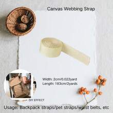 1pc 2yards Webbing Strap Canvas Polyester Ribbon For Knapsack Strapping Bags Crafts DIY For Christmas Decoration