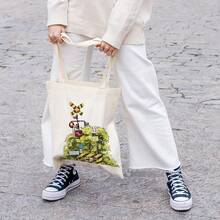 1pc Railway Crossing Canvas Tote Bag - Reusable Grocery Bag With Vintage Train Design, 13.8x15.8 Durable Polyester Canvas, Leak-Proof Shopping, Commuting, Beach & Travel - Train Enthusiasts, Large Travel Tote Bag, Railway Crossing Design