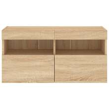 vidaXL TV Wall Unit With LED Lighting 80x30x40 Cm Sonoma Oak Color