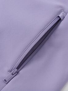 Balabala 2025 Autumn Girls Waterproof Fleece Outdoor Jacket - Purple - View 12