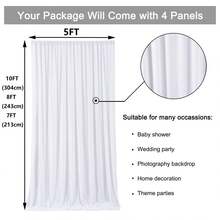 5ft X 7ft/8ft/10ft Wrinkle-Free Polyester Photography Backdrop Cloth, Suitable For Parties, Weddings, Birthdays And Other Occasions
