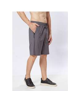Men's Quick-Drying Ice Silk Gym Shorts - Grey - View 5