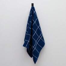 Kit Of 4 Large Geometric Terry Cloth Dishcloths, 100% Cotton, 2 Gray And 2 White - 4 藍色 - 查看 2