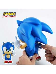 Sega 1 件世嘉官方授权刺猬索尼克存钱罐 PVC 银行动漫人物雕像模型周边产品新奇玩具桌面摆件装饰防摔大容量零钱收纳盒 - 彩色 - 查看 6