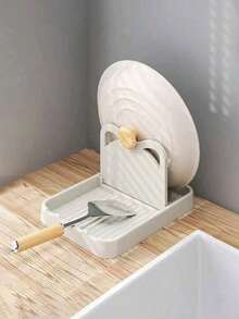 1 buc suport pentru capac de bucătărie, suport pliabil pentru ustensile de bucătărie pentru linguri, spatule și cuțite, raft de depozitare, pliabil, depozitare, organizator de bucătărie, organizator, articole de bucătărie, decor cameră, decor casă.