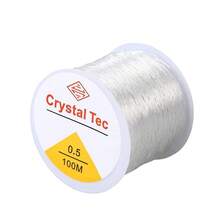约 100 米/卷（0.5-1.0 毫米）水晶弹力线，透明钓鱼线，适用于 DIY 珠宝制作、串珠、手链、项链