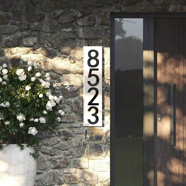 Modern 3D Acrylic Mirror Surface House Numbers - Self-Adhesive, Wall Mount, Sticker Style Arabic Numerals - Decorative Art Decals For Home, Street, Apartment, Office, Hotel Room And Mailbox Address Plaques - No Battery, Non-Electric Plastic Material