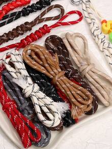 5mm Thick Polyester Braided Cord, 5M Colorful Rope, Macrame Crafts & DIY Projects - Available In Black,Blue,Red,Pink,Green,White,Yellow,Light Blue,Orange,And So On - Ideal For Mobile Phone Lanyards,DIY Projects, Outdoor Camping, Pet Ties & More - Durable & Versatile