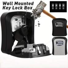 1pc Waterproof Anti-Theft Lock Box With Combination Code, Durable PVC Structure And Stainless Steel Lock Bolt - Secure Storage For Passwords, Keys, Valuables, Stylish Design, Sturdy Construction