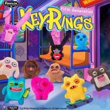 Spin Master Official Funky Teeth Baby Keychain Pendant - Plush Cute Monster Doll With Teeth, Collectible, Can Be Used As Bag Accessory - 15706G Fifth Generation Keychain - Love Long-eared Rabbit Monster (Black) - View 2