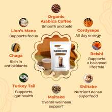 Mushroom Coffee Powder, 5-In-1, With Ginkgo, Lion's Mane, Reishi, Chaga, And Rooibos, Instant Mushroom Coffee, Decaffeinated, Sugar-Free - 20 Bags - Nhiều màu - Xem 3