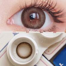 Haute Couture graue Kontaktlinsen mit kleinem Durchmesser für Kurzsichtigkeit, natürliche farbige Kontaktlinsen 2 Stücke, Sommergeschenk für Mädchen, Augen Make-up, Jahresschönheit, Halloween Kostüm Cosplay