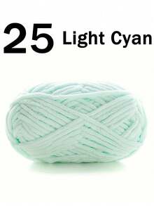 1/2 件天鹅绒柔软纱线，50 克/件，60 米/件，手工 DIY 针织中粗纱冰棒纱，粗涤纶柔软针织纱，适用于 DIY 工艺品，适用于针织和钩编围巾、帽子、鞋子、包包、靠垫、玩偶、毛毯、拖鞋、手工艺钩针项目 - 彩色 - 查看 22