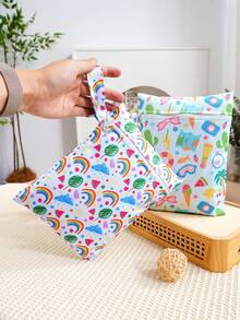 2pcs Mini Wet & Dry Bag, 18*25cm Waterproof Yoga Gym Bag, Can Hold Swimwear And Wet Clothes - Multicolor - View 10