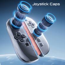 Ốp lưng tương thích với mẫu Switch 2, Ốp lưng bảo vệ trong suốt bằng TPU mềm có thể gắn kèm miếng dán bảo vệ màn hình Switch 2, 6 miếng bọc ngón tay cái bằng silicon cho tay cầm điều khiển Switch 2 - trong suốt - Xem 2
