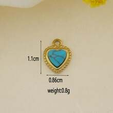 1pc Fashionable Minimalist Natural Stone Devil's Eye Tassel Pendant, DIY Jewelry Accessory For Necklaces, Earrings, And Other Jewelry