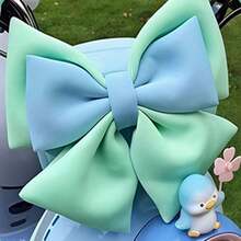 1pc Bow Decor For Motorcycle Helmet, Car Tail, Ski Helmet, Electric Bike Helmet, Motorcycle, Electric Bike, Bicycle Accessories, Cycling Gear, Skiing Accessories, Riding Decoration, Skiing Decoration, Christmas Helmet Decor, Halloween Helmet Decor, Day Of The Dead Helmet Decor