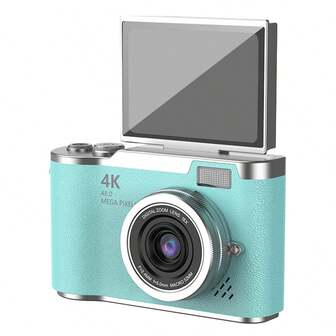 经济实惠的复古风格数码相机 - 4800万像素双镜头，16倍光学变焦，4K视频录制，自动对焦