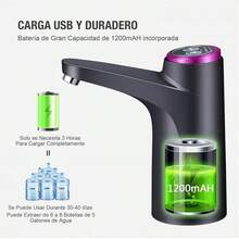 Bomba eléctrica dispensador agua garrafón USB Hogar Oficina Camping - Negro - Ver 9