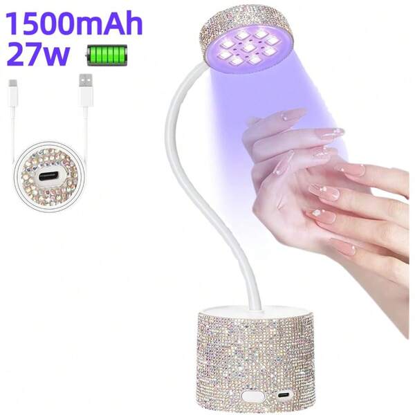 Rechargeable Nail Lamp Cordless UV LED Light Professional 360° Rotating Fast Drying Nail Dryer For Home Salon