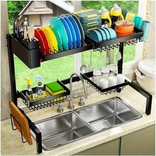 TAIMASI Adjustable Over-The-Sink Dish Drying Rack - Multifunctional Kitchen Organizer With Utensil Holder, Cutting Board Storage & Drain Basket | Space-Saving Counter Solution For: • Labor Day Kitchen Upgrades • Thanksgiving Hosting Prep • Christmas Gift For Home Chefs • New Year's Efficiency Goals - màu đen - Xem 1