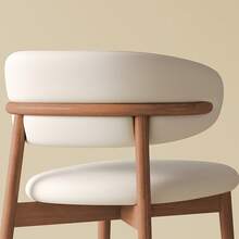 Mid-Century Modern Solid Wood Dining Chairs Set Of 2 Faux Leather Upholstered Comfortable Dining Chair With Stable Ash Wood Frame Ergonomic Chair Back For Living Room,Dining Room,Kitchen, Wedding, Desk - 白色 - 查看 10