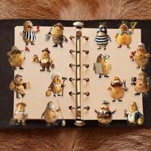 Transparent Working Potato Man Stickers - 50PCS Waterproof Clear PET Supplies For Scrapbooking, Guitar & Notebook DIY - 50PCS - View 9