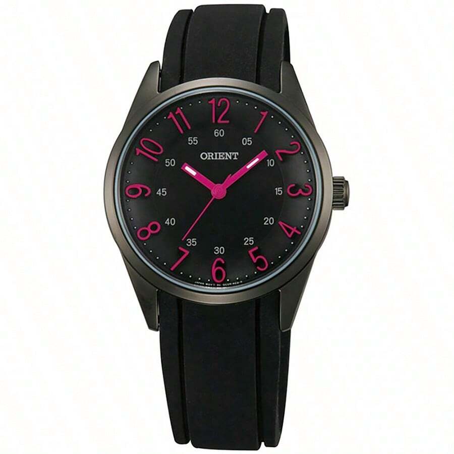 Đồng hồ Orient nữ Analog Quartz có dây cao su FQC0R001B0 - màu đen - Xem 1