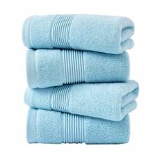 Pack Of Two For Adults, Home Use, Face Wash, Soft And Absorbent Towels - Light Blue Two-pack - View 6