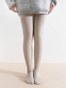 1pc Children's Brushed Thick Tights, Warm & Cozy Leggings For Girls, Suitable For Daily Wear And School Uniform, Autumn/Winter