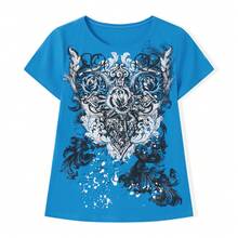 Women's Short Sleeve T-Shirts Tops Graphic Tees Y2k Vintage Gothic Punk Slim Fitted Crop Top Tee Shirts Party Clubwear Streetwear - 藍色 - 查看 5