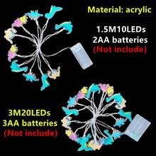 1 Stück 10/20 LED Acryl Tier & Dinosaurier Themen Dekorative Lichterkette, romantische Lichterkette für Zuhause, Kinderzimmer, Geburtstag, Feiertage, Schlafzimmer Dekoration