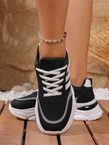 1 Pair New Teenage Sports Shoes, Suitable For Outdoor Running, Walking, Soft Sole Non-Slip Durable And Comfortable, Versatile Casual Shoes, Soft Fabric Comfortable Running Shoes