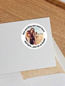 4*4cm 1/20pcs Customized 21-Day Photo Stickers, 21st Birthday Stickers, Personalized Birthday Party Stickers, Baby Shower Stickers - Multicolor - View 4