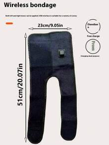 1pc Unisex Electric Heated Knee Pad, Warm Knee Joint Protection, Heating Therapy For Arthritis And Cold Legs